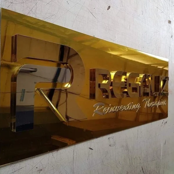 Gold ACP Sign Board